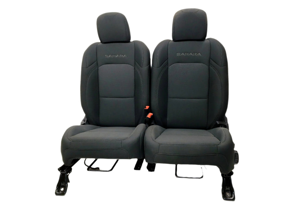 2019 - 2024 Jeep Wrangler JL Seats, 4 Door, Charcoal Black Cloth #1058 | Picture # 1 | OEM Seats