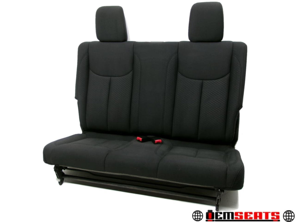 2007 - 2018 Jeep Wrangler Seats OEM Black Cloth 2 Door JK Rear Seat #1402 | Picture # 1 | OEM Seats
