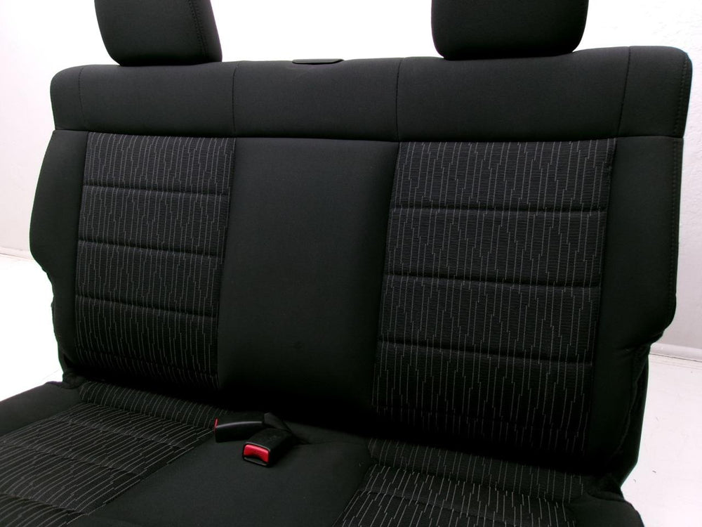 2007 - 2018 Jeep Wrangler Seats OEM Black Cloth 2 Door JK Rear Seat #1403 | Picture # 6 | OEM Seats