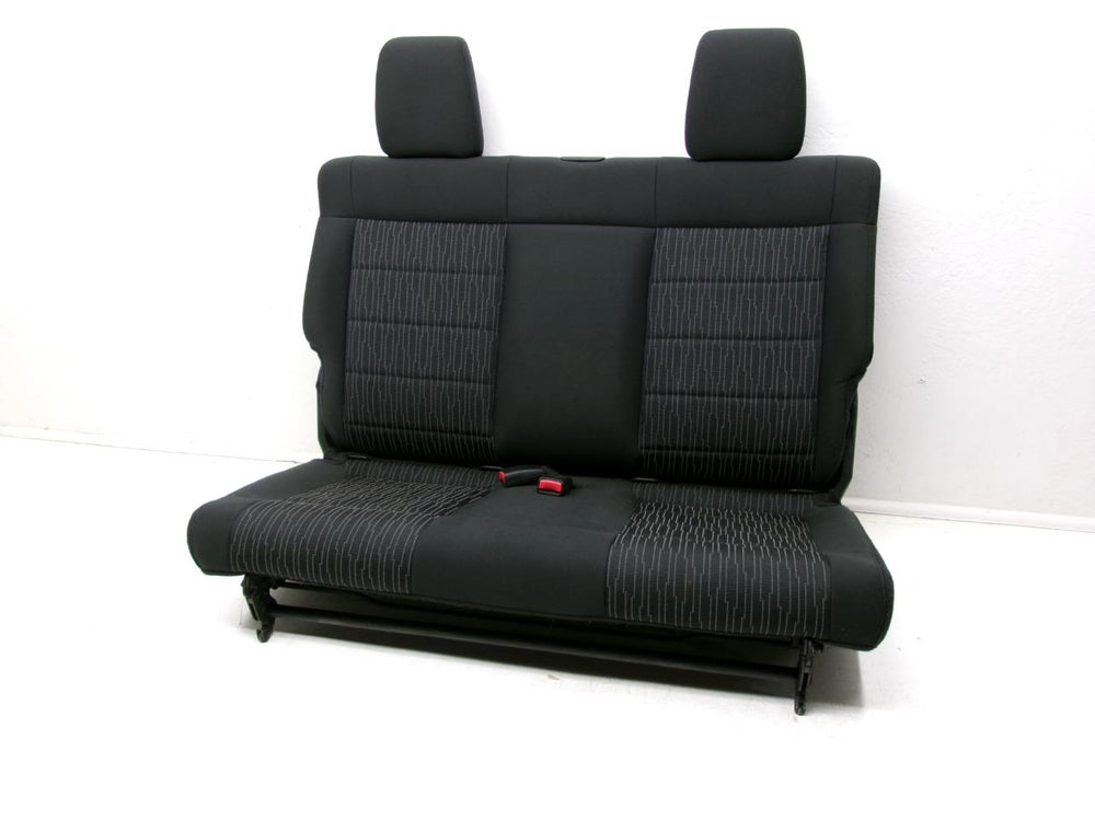 2007 - 2018 Jeep Wrangler Seats OEM Black Cloth 2 Door JK Rear Seat #1403 | Picture # 3 | OEM Seats