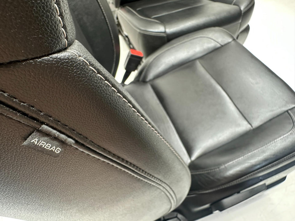 2014 - 2019 GMC Sierra Chevy Silverado Front Seats, Black Leather LT Power #1090 | Picture # 12 | OEM Seats