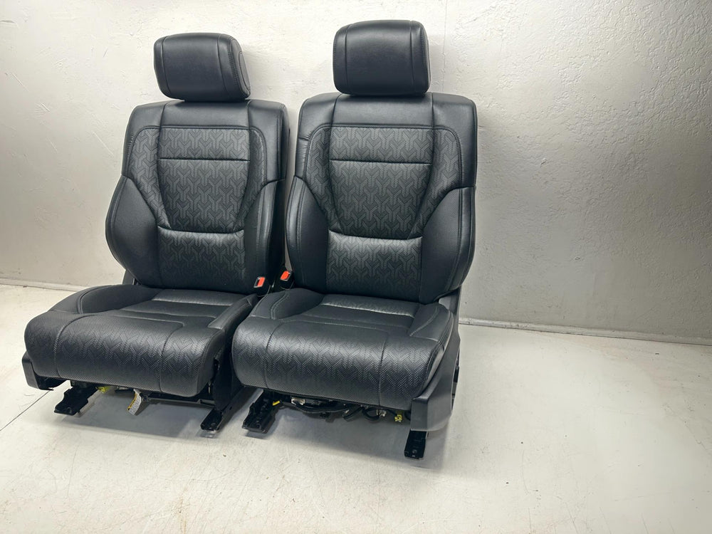 2022 - 2025 Toyota Tundra Limited Black Softex Leather Front Seats, #1091 | Picture # 4 | OEM Seats
