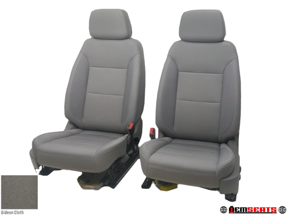 2019 - 2024 GMC Sierra Chevy Silverado Front Seats, Gideon Cloth, Powered #1815 | Picture # 3 | OEM Seats