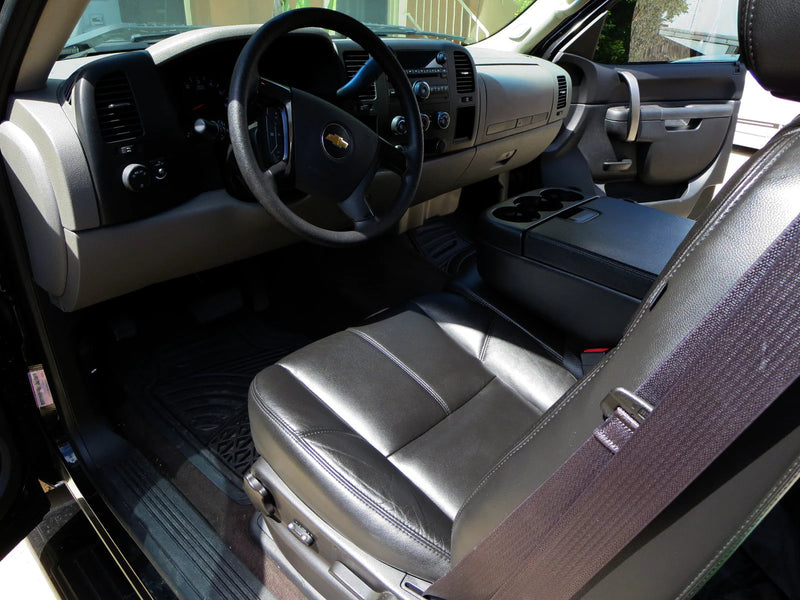 Chevy Silverado WT with Leather LT Trim Seats Installed 