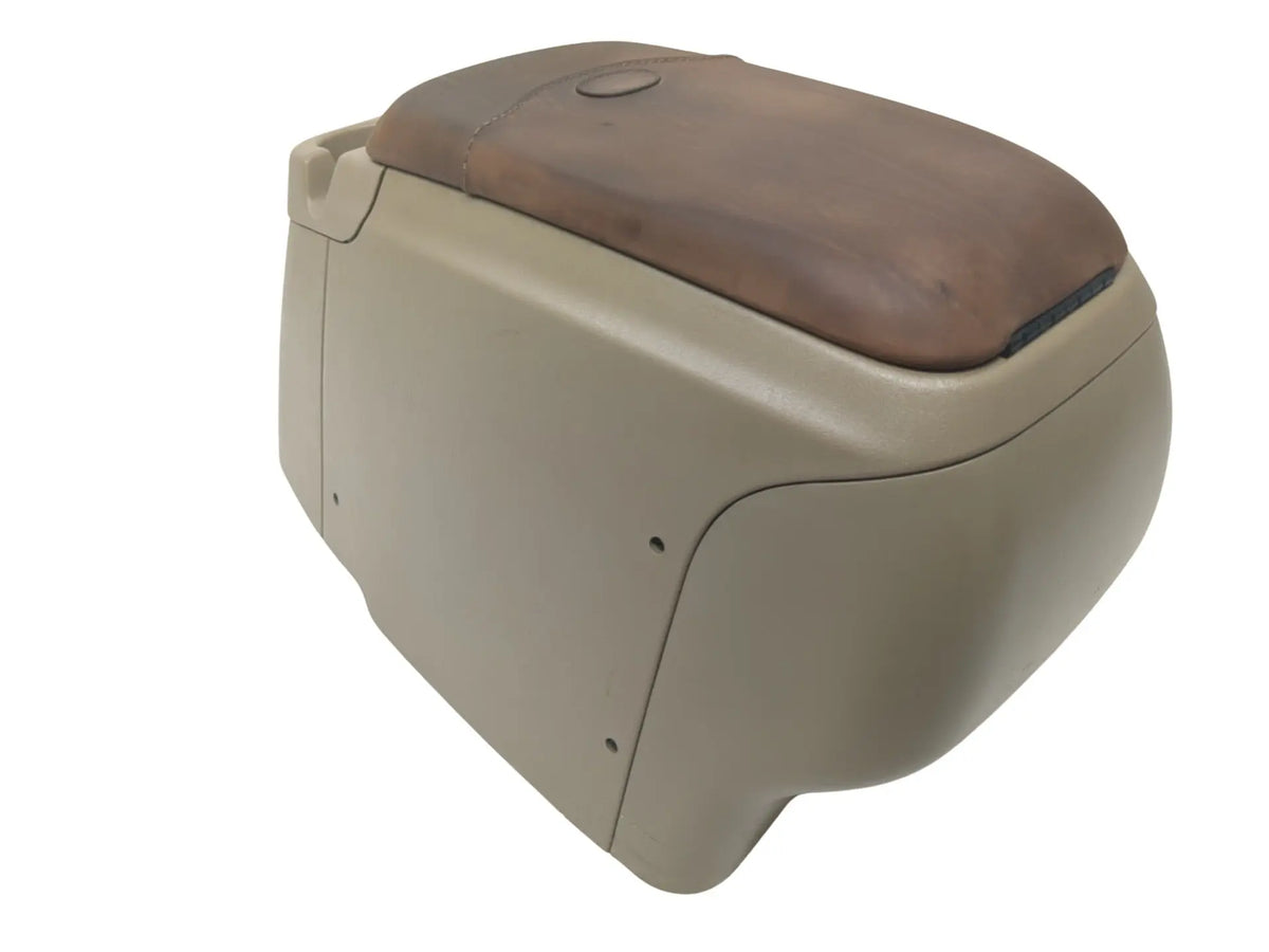 Beige Faux Leather DIY Armrest Cover For Ford F-250 Super Duty Center Console (1999-2010)