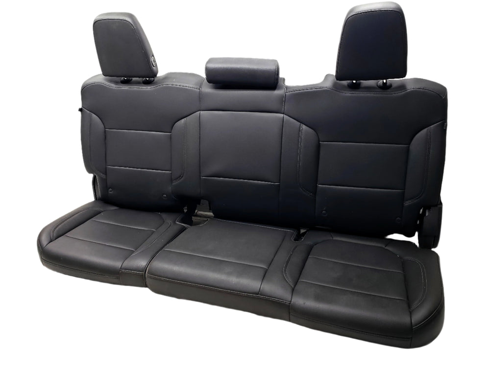 2019 - 2024 GMC Sierra Chevy Silverado Rear Seat, Crew Cab, Black Vinyl W/T #1293 | Picture # 1 | OEM Seats