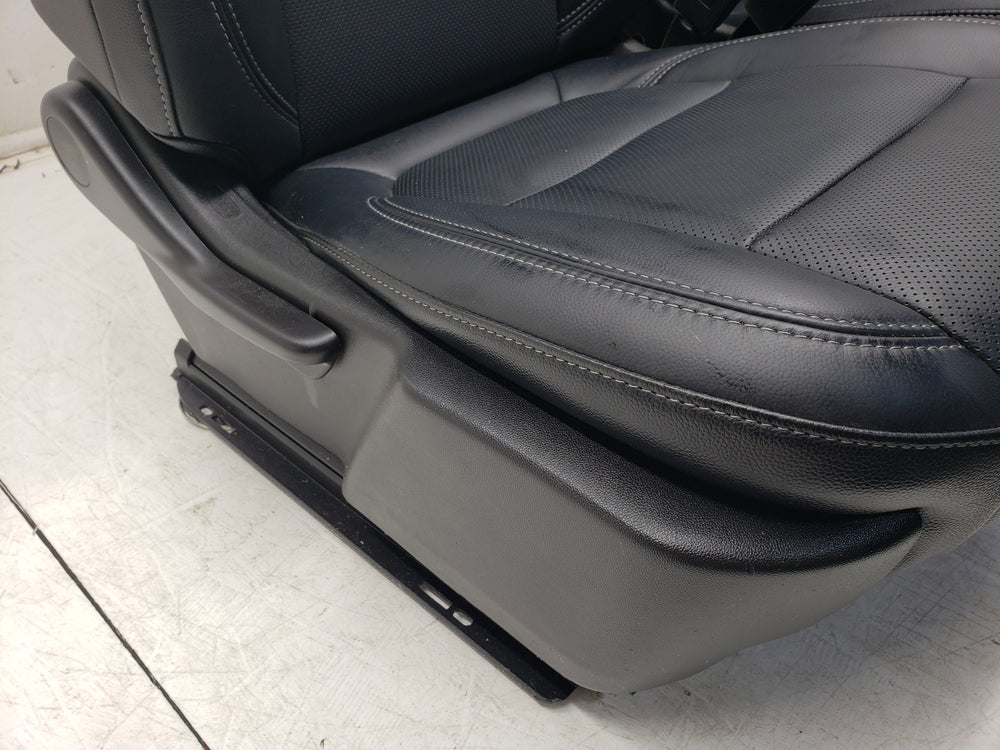 2019 - 2023 GMC Sierra Chevy Silverado Crew Cab Seats, Black Leather Vinyl Manual #1301 | Picture # 7 | OEM Seats