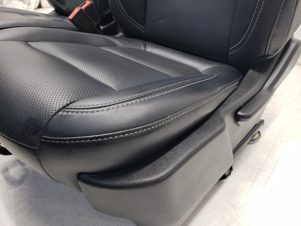 2019 - 2023 GMC Sierra Chevy Silverado Crew Cab Seats, Black Leather Vinyl Manual #1301 | Picture # 8 | OEM Seats
