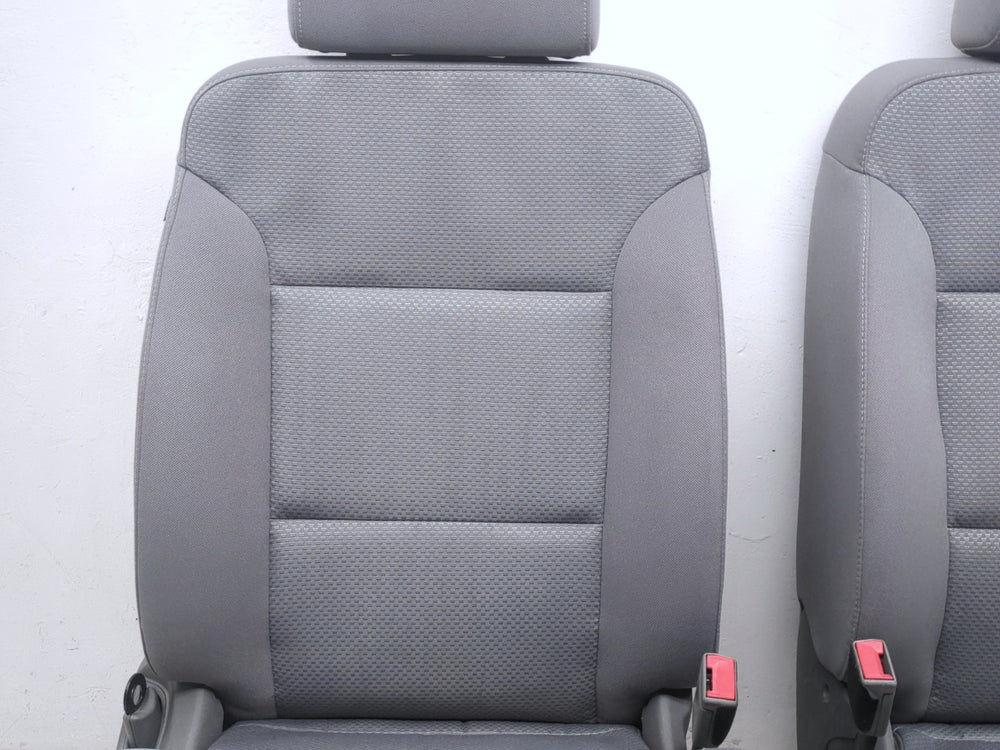 2014 - 2019 GMC Sierra Chevy Silverado Front Seats, Gray Cloth Powered #1335 | Picture # 4 | OEM Seats
