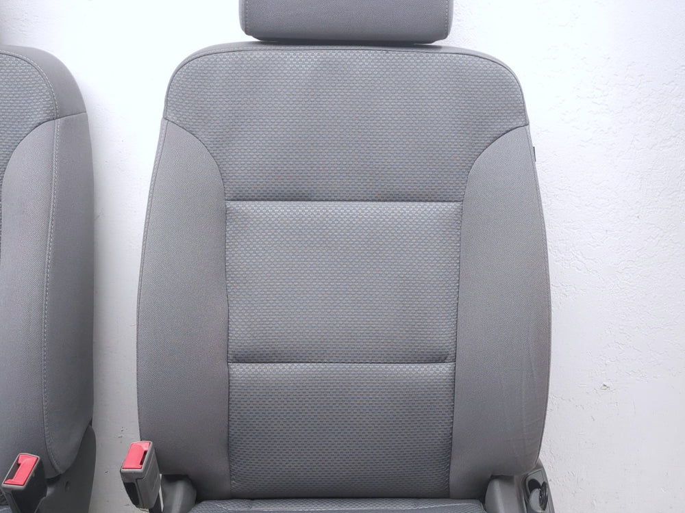 2014 - 2019 GMC Sierra Chevy Silverado Front Seats, Gray Cloth Powered #1335 | Picture # 5 | OEM Seats