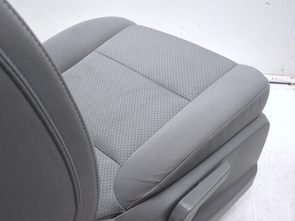 2014 - 2019 GMC Sierra Chevy Silverado Front Seats, Gray Cloth Powered #1335 | Picture # 12 | OEM Seats