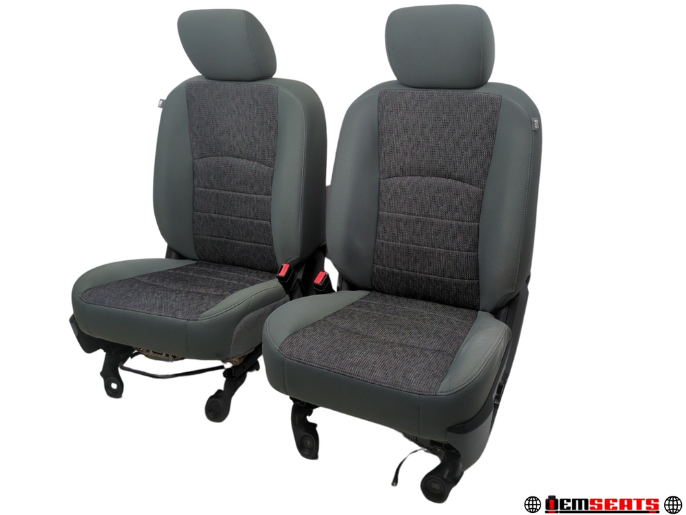 2009 - 2018 Dodge Ram Seats, Gray Cloth, Heated, Power Driver, 4th Gen #1307 | Picture # 1 | OEM Seats