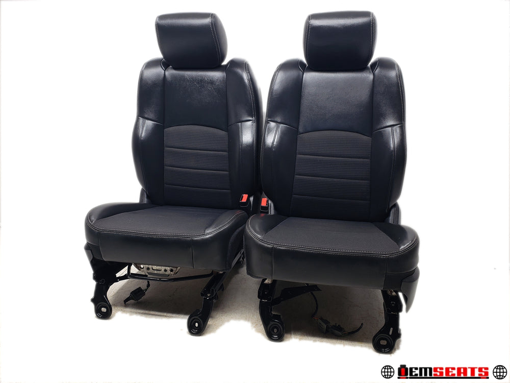 2009 - 2012 Dodge Ram Seats, RT Sport Black Vinyl & Cloth, 4th Gen #1310 | Picture # 1 | OEM Seats