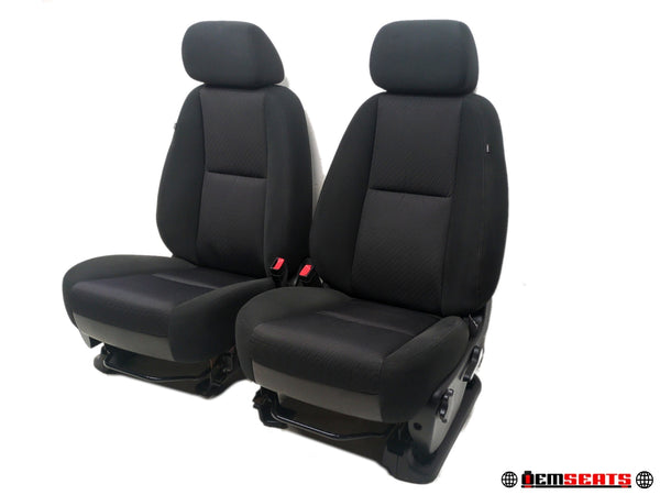 2007 - 2013 Sierra Silverado Seats, Black Cloth, Front, Manual #1321