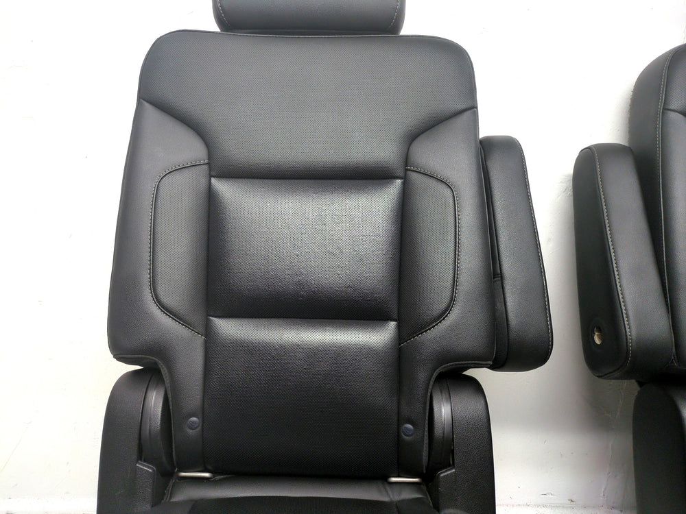 2015 - 2020 Chevy GMC Yukon Suburban 2nd Row Bucket Seats, Black Leather #1329 | Picture # 9 | OEM Seats