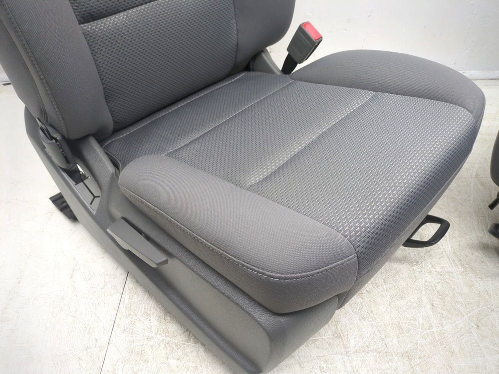2014 - 2019 GMC Sierra Chevy Silverado Front Seats, Gray Cloth Manual #1331 | Picture # 8 | OEM Seats