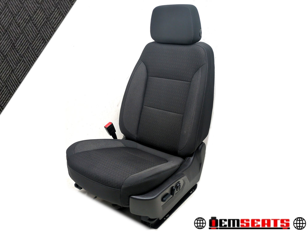 2019 - 2024 GMC Sierra Chevy Silverado Driver Seat, Black Cloth, Powered #1498 | Picture # 1 | OEM Seats