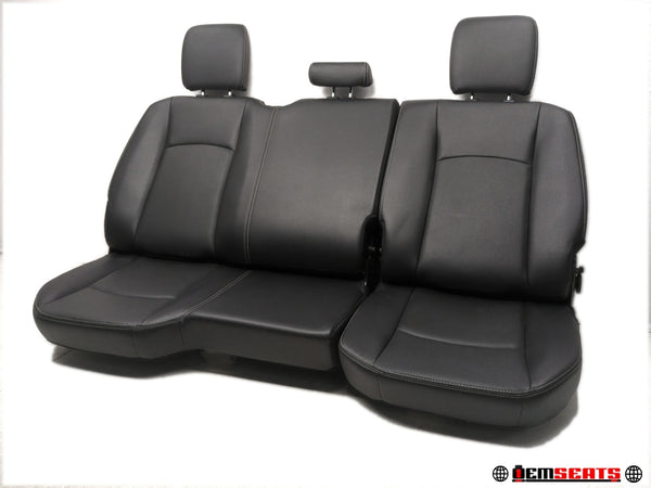 2009 - 2018 Dodge Ram Rear Seat, Laramie Black Leather Heated, DS Quad Cab #1497