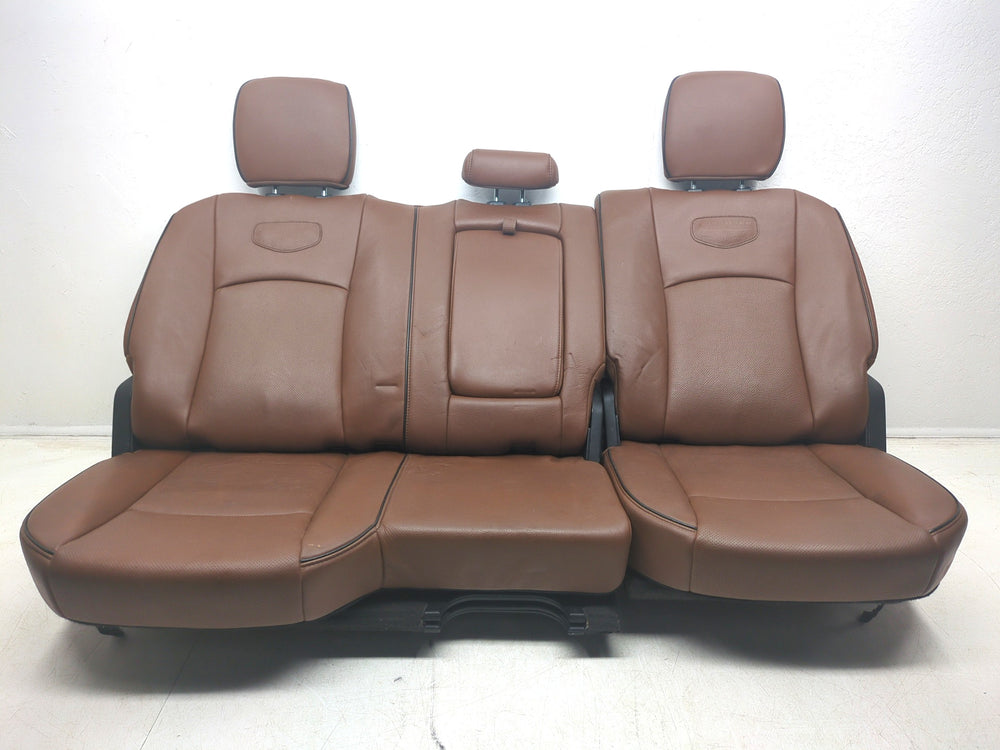 2009 - 2018 Dodge Ram Rear Seat, Brown Leather Laramie Longhorn, Crew Cab #1492 | Picture # 12 | OEM Seats