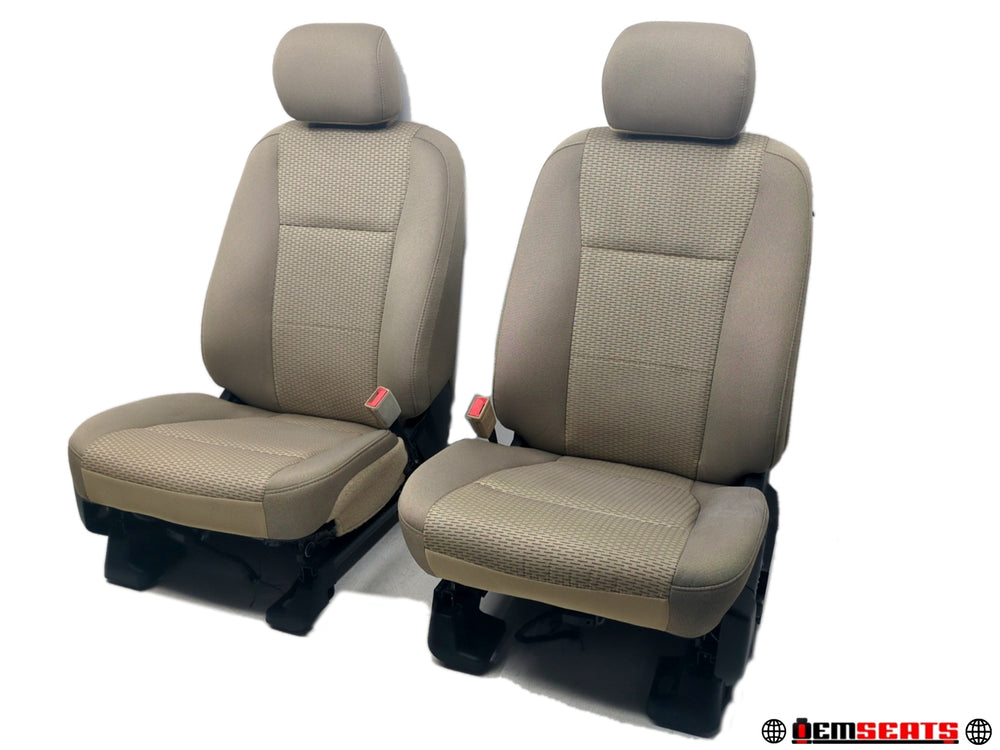 2015 - 2023 Ford F150 & Super Duty Cloth Seats, Manual, Camel Tan #1491 | Picture # 1 | OEM Seats