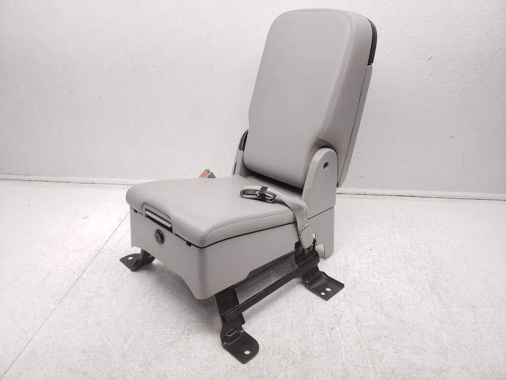 2007 - 2013 Sierra Silverado Jump Seat Console, Gray Leather, w/ Storage #1464 | Picture # 3 | OEM Seats