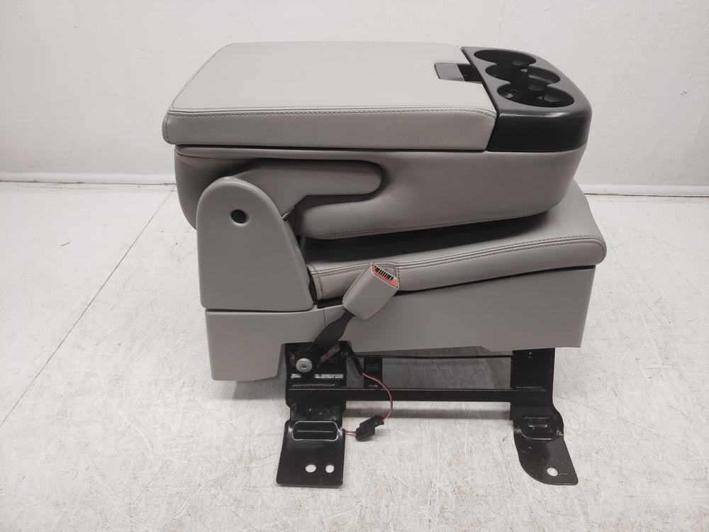 2007 - 2013 Sierra Silverado Jump Seat Console, Gray Leather, w/ Storage #1464 | Picture # 7 | OEM Seats