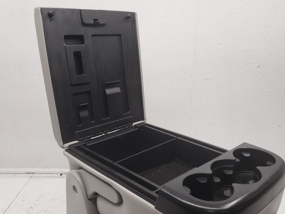 2007 - 2013 Sierra Silverado Jump Seat Console, Gray Leather, w/ Storage #1464 | Picture # 12 | OEM Seats