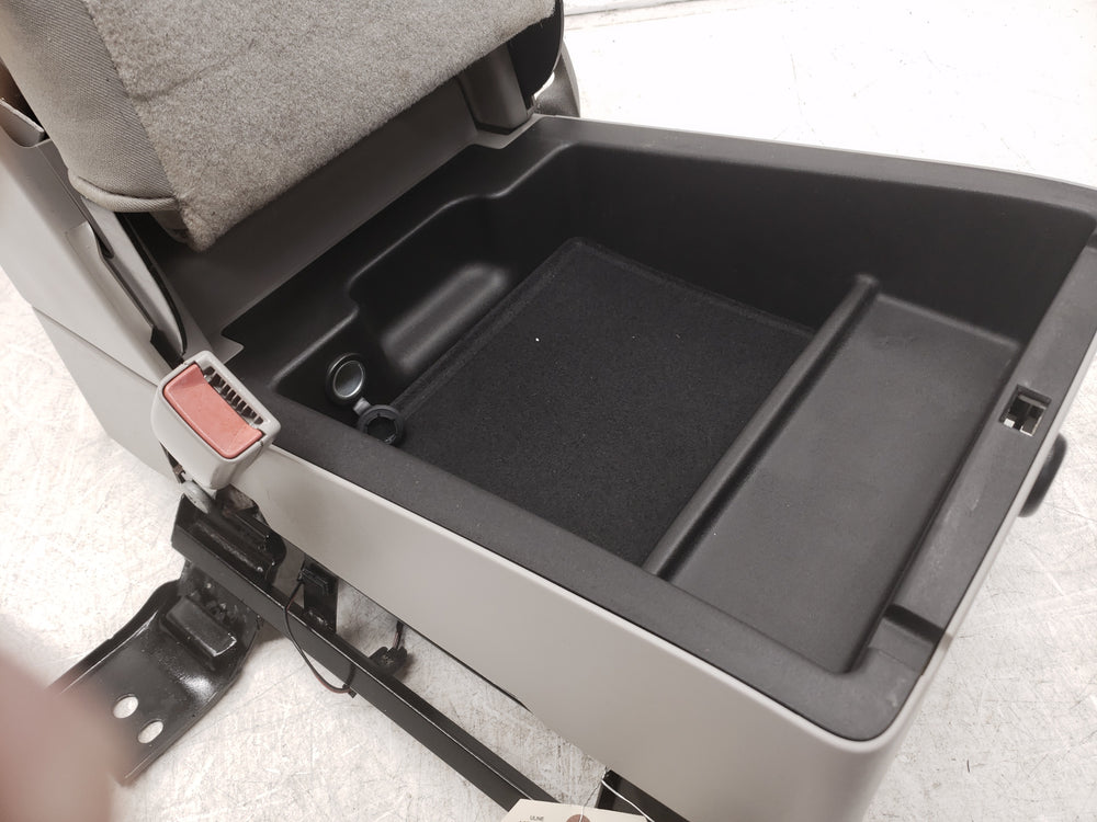 2007 - 2013 Sierra Silverado Jump Seat Console, Gray Leather, w/ Storage #1464 | Picture # 13 | OEM Seats