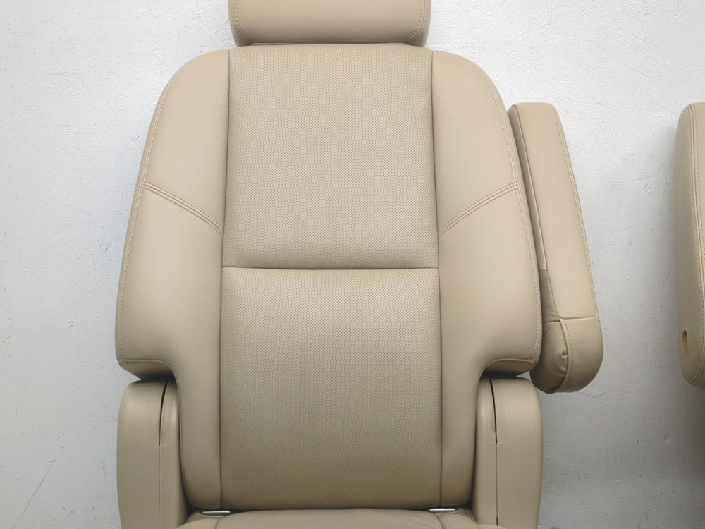 2007 - 2014 Chevy Suburban Yukon XL Rear Bucket Seats, Tan Leather, #1826 | Picture # 4 | OEM Seats