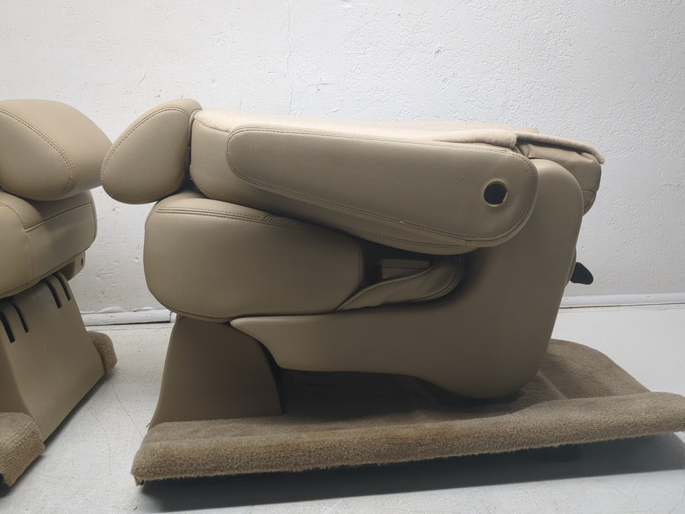 2007 - 2014 Chevy Suburban Yukon XL Rear Bucket Seats, Tan Leather, #1826 | Picture # 19 | OEM Seats