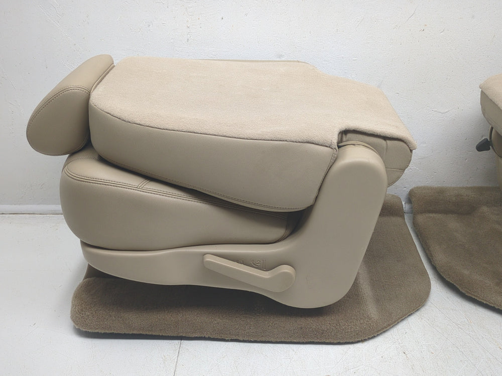 2007 - 2014 Chevy Suburban Yukon XL Rear Bucket Seats, Tan Leather, #1826 | Picture # 20 | OEM Seats
