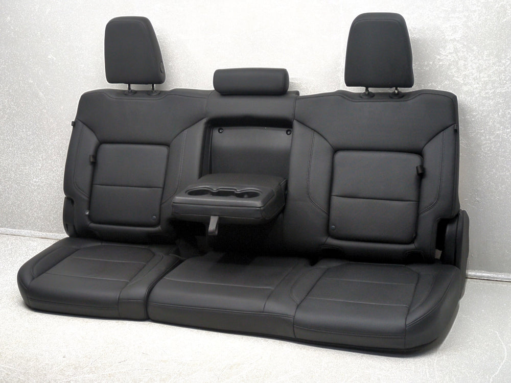 2019 - 2024 Chevy Silverado Rear Seats, LTZ Black Leather w/ Seat Storage #1807 | Picture # 8 | OEM Seats