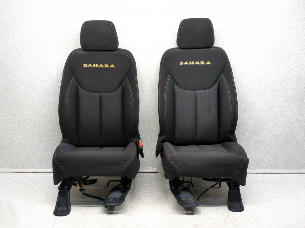 2007 - 2018 Jeep Wrangler Seats, Heated Black Cloth Sahara Unlimited JK #1808 | Picture # 3 | OEM Seats