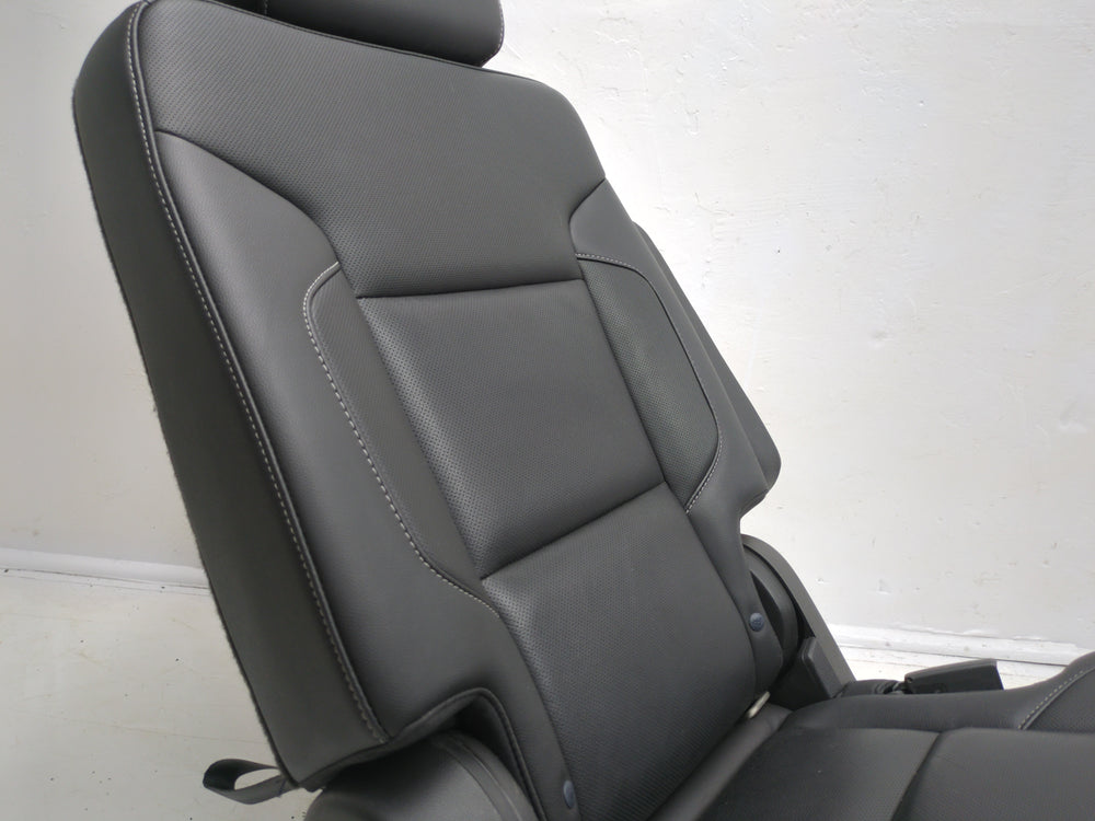 2015 - 2020 Chevy Tahoe GMC Yukon Second Row Bucket Seats, Black Leather #1794 | Picture # 9 | OEM Seats