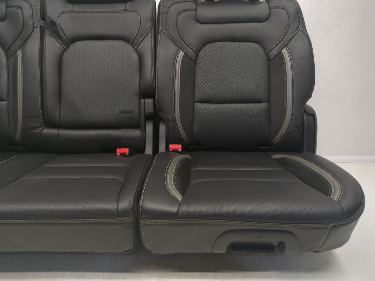 2019 - 2024 Dodge Ram TRX Rear Seats, Black & Gray, Leather Suede