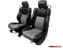 2008 - 2010 Dodge Challenger Seats, Front & Rear, Black & Gray Leather #1778 | Picture # 30 | OEM Seats