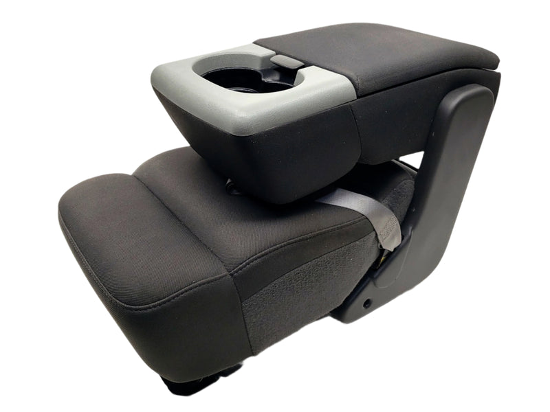 Beige Vinyl Armrest Center Console Cover – Fits 2004-2008 Ford F150 Jump Seat (DIY, PU Leather)