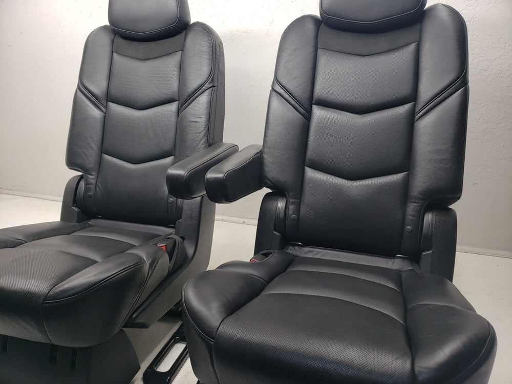 2015 - 2020 Cadillac Escalade ESV Second Row Bucket Seats, Black Leather #1081 | Picture # 3 | OEM Seats