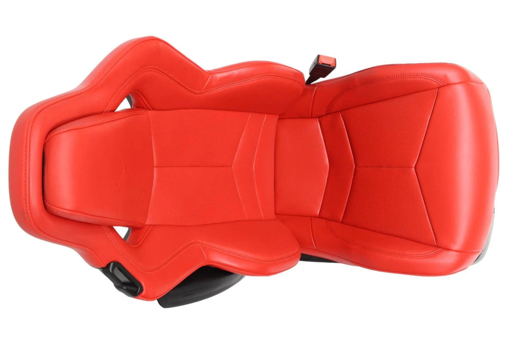 C8 Corvette Seats GT1, 2020-2025 Chevy Red Leather, Powered Heated #901 | Picture # 22 | OEM Seats