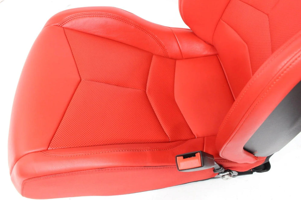C8 Corvette Seats GT1, 2020-2025 Chevy Red Leather, Powered Heated #901 | Picture # 11 | OEM Seats