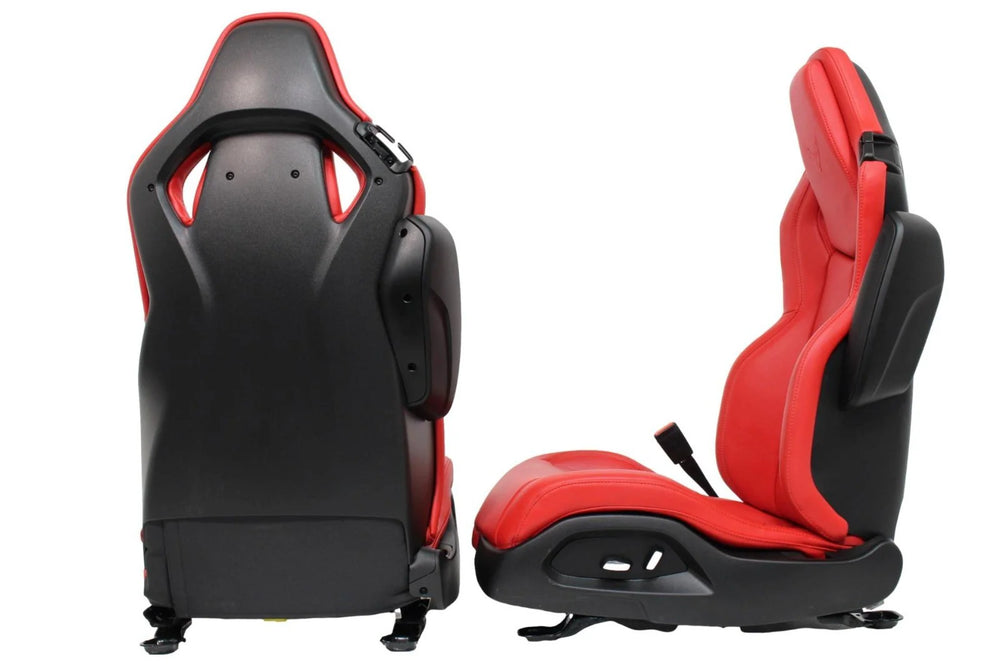 C8 Corvette Seats GT1, 2020-2025 Chevy Red Leather, Powered Heated #901 | Picture # 3 | OEM Seats