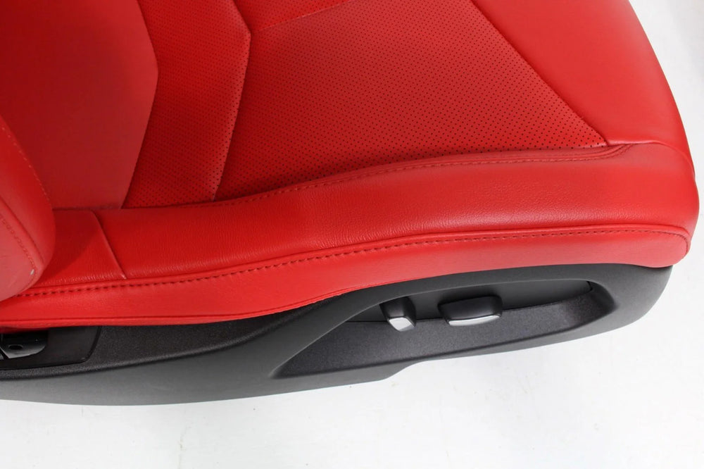 C8 Corvette Seats GT1, 2020-2025 Chevy Red Leather, Powered Heated #901 | Picture # 12 | OEM Seats