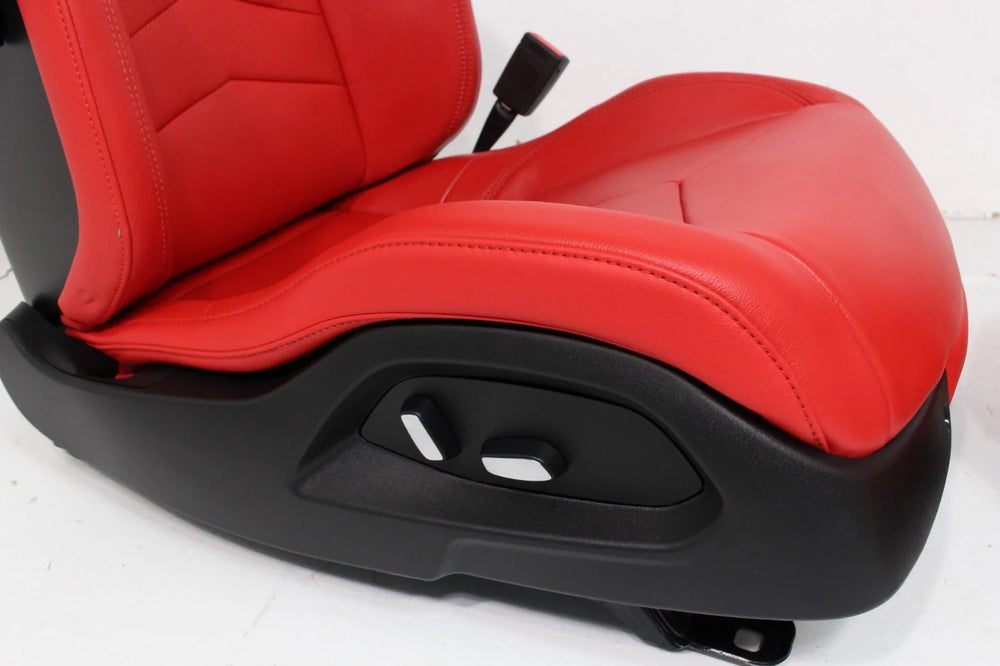 C8 Corvette Seats GT1, 2020-2025 Chevy Red Leather, Powered Heated #901 | Picture # 24 | OEM Seats
