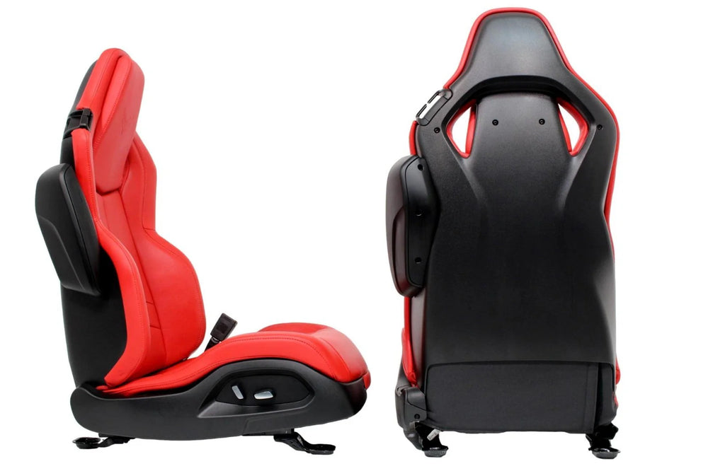 C8 Corvette Seats GT1, 2020-2025 Chevy Red Leather, Powered Heated #901 | Picture # 23 | OEM Seats