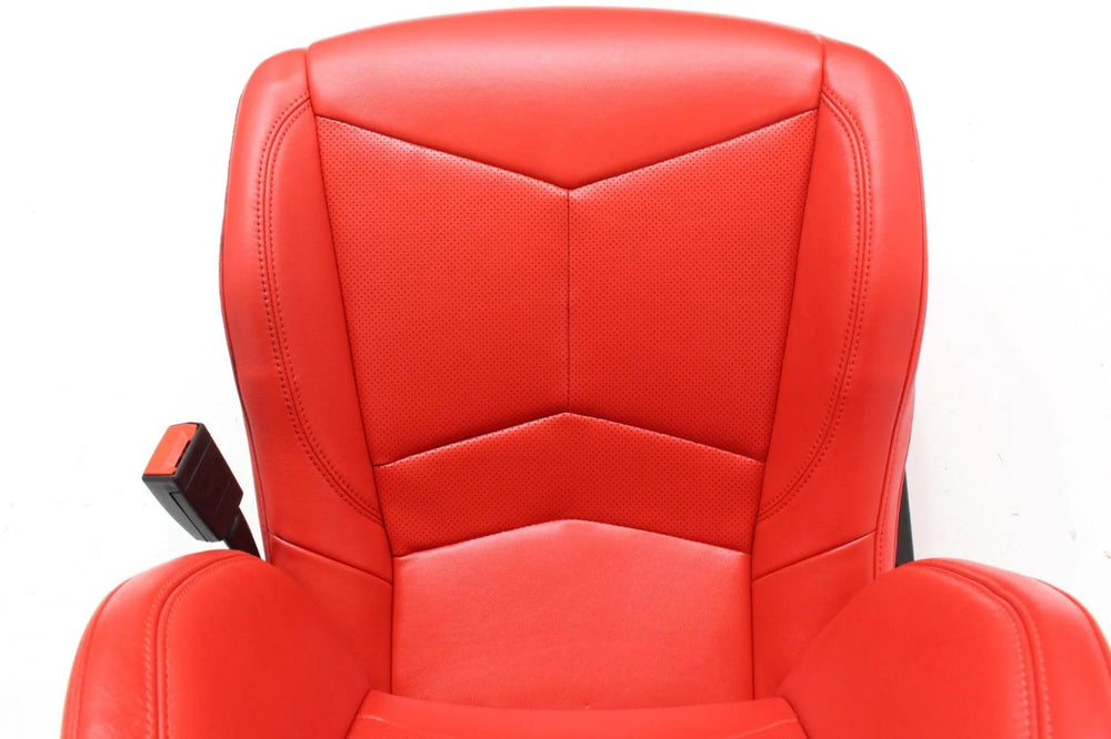 C8 Corvette Seats GT1, 2020-2025 Chevy Red Leather, Powered Heated #901 | Picture # 6 | OEM Seats