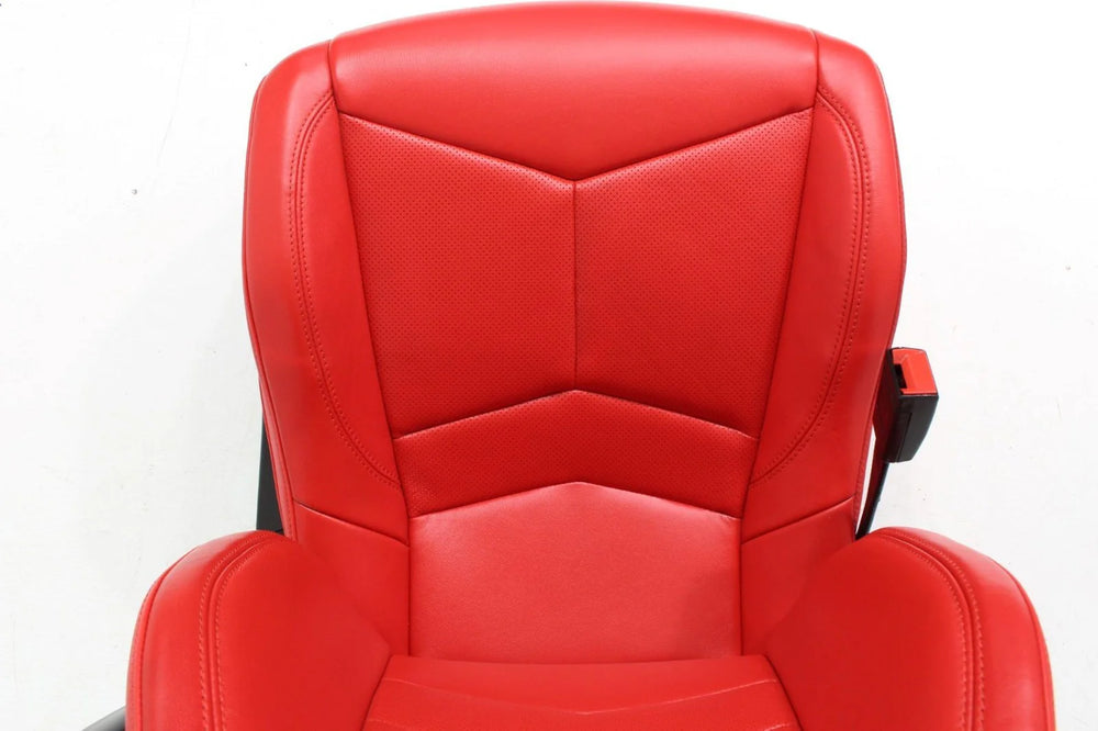 C8 Corvette Seats GT1, 2020-2025 Chevy Red Leather, Powered Heated #901 | Picture # 7 | OEM Seats