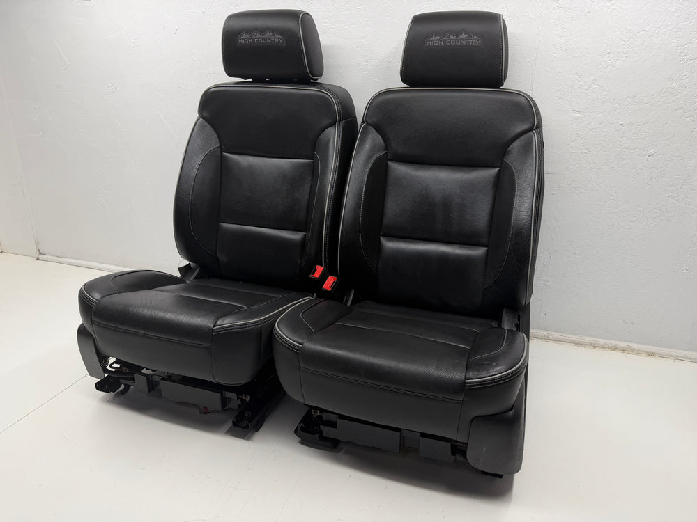 Chevy Silverado High Country Seats, 2014-2019 OEM Black Leather #3022 | Picture # 15 | OEM Seats