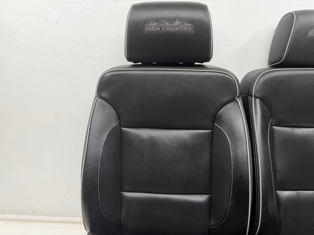 Chevy Silverado High Country Seats, 2014-2019 OEM Black Leather #3022 | Picture # 5 | OEM Seats