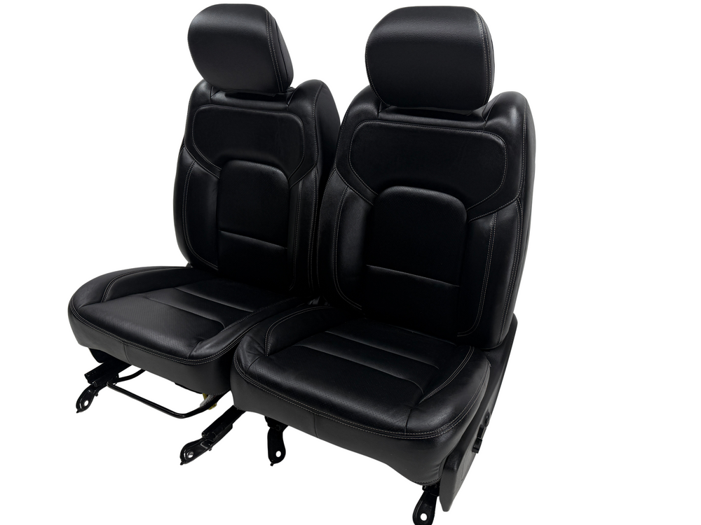 Ram Leather Seats Black Katzkin Skins, 2019-2025 Powered 1500 DT #3038 | Picture # 1 | OEM Seats