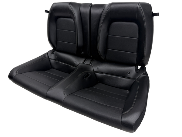 2015-2024 Ford Mustang Rear Seats, Black Leather Convertible.